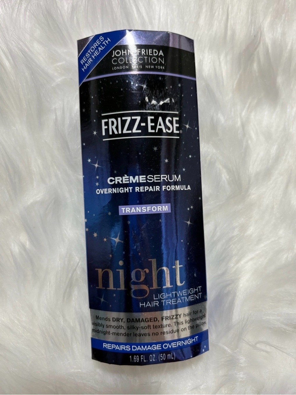 John Frieda Frizz-Ease Night Crème Serum Lightweight Hair Treatment - Blue